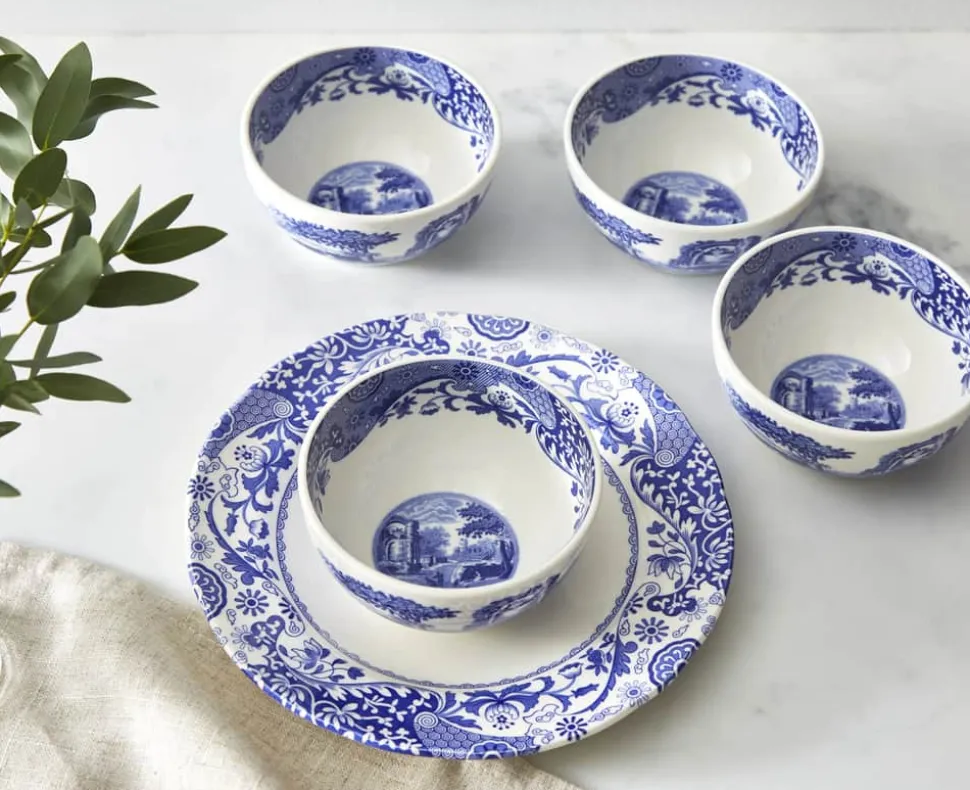 Blue Italien Skål - 4 stk.