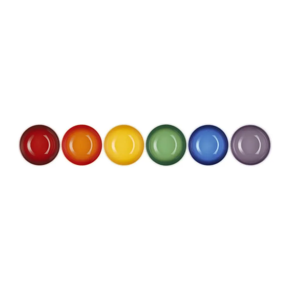 Rainbow Dyb Tallerken - 6 stk.