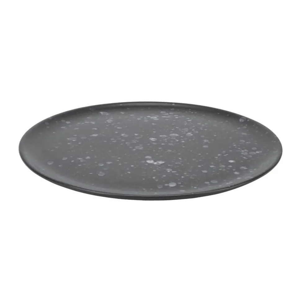 Steaktallerken - Ø 28 cm - Stentøj - Sortspotted