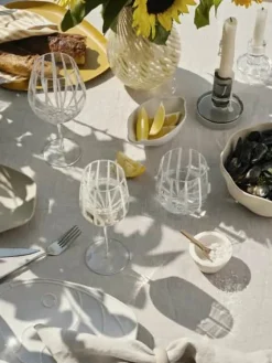 Stripe Hvidvinsglas