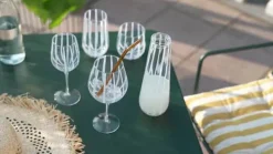 Stripe Hvidvinsglas